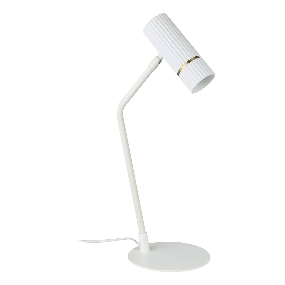 Caminia White and Brass Modern Table Lamp