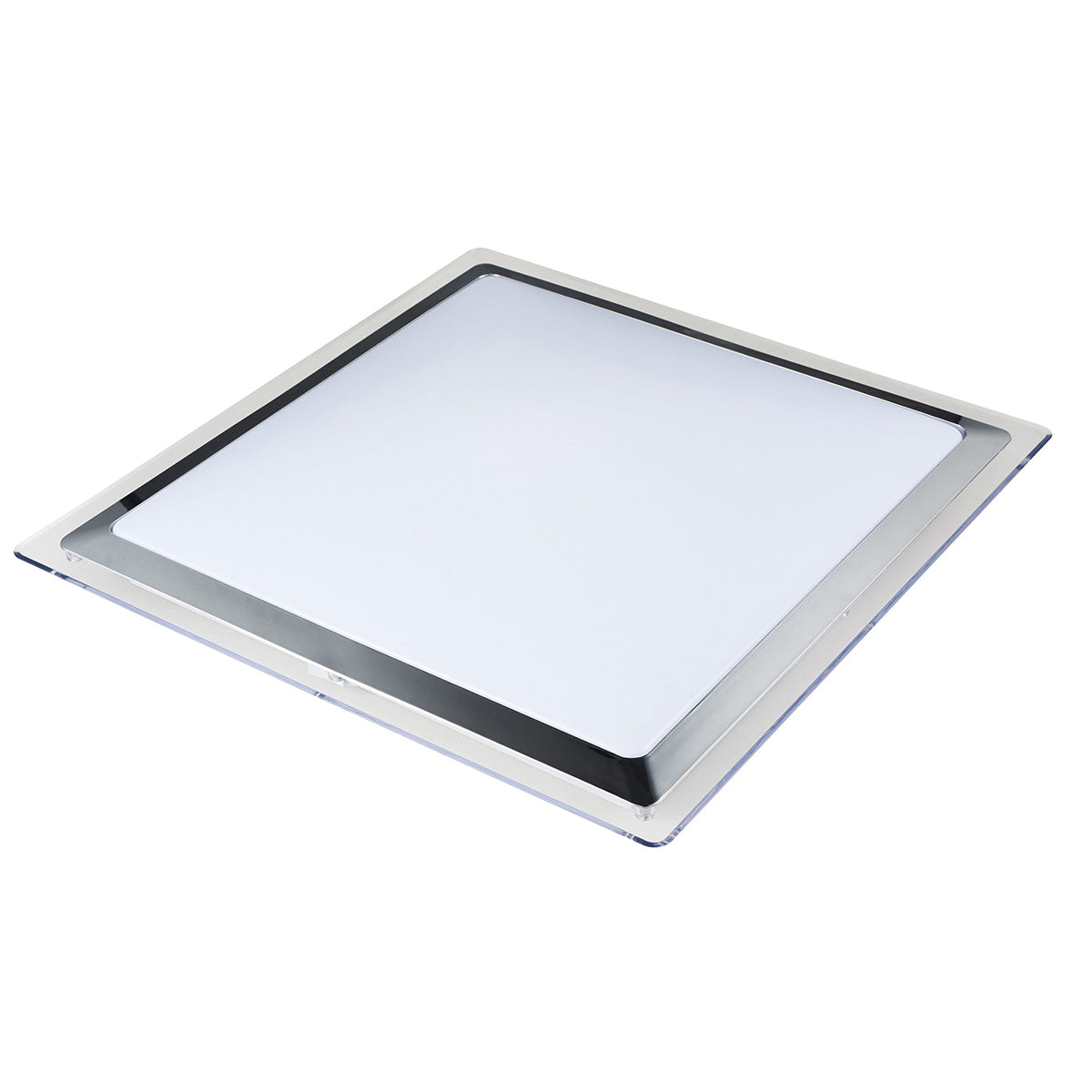 Saturn 24w Square Chrome Trim Step-Dimming LED Oyster