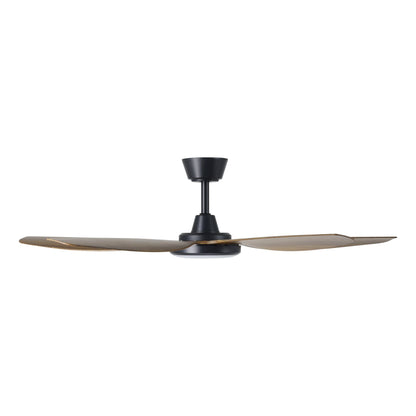 Miami 52"/1320mm 5 Blade Black and Teak with LED DC Motor ABS Ceiling Fan