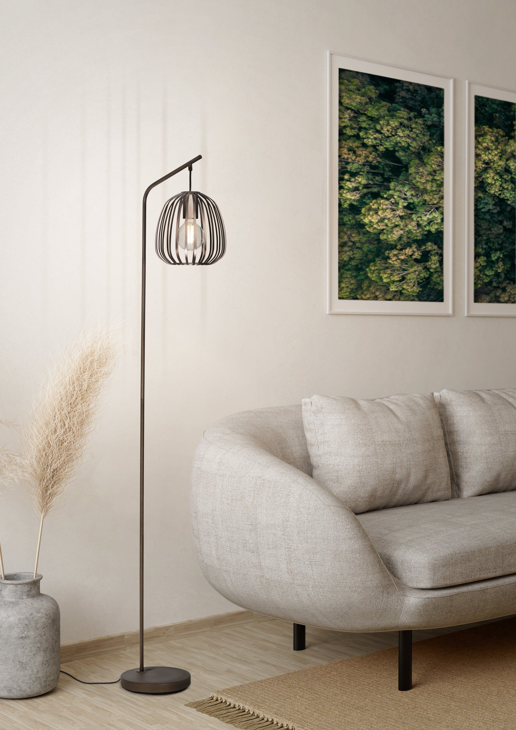 Espinal Bronze Metal Modern Floor Lamp