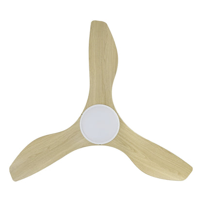 Surf 40"/1020mm 3 Blade White and Oak with LED Light DC Motor ABS Ceiling Fan