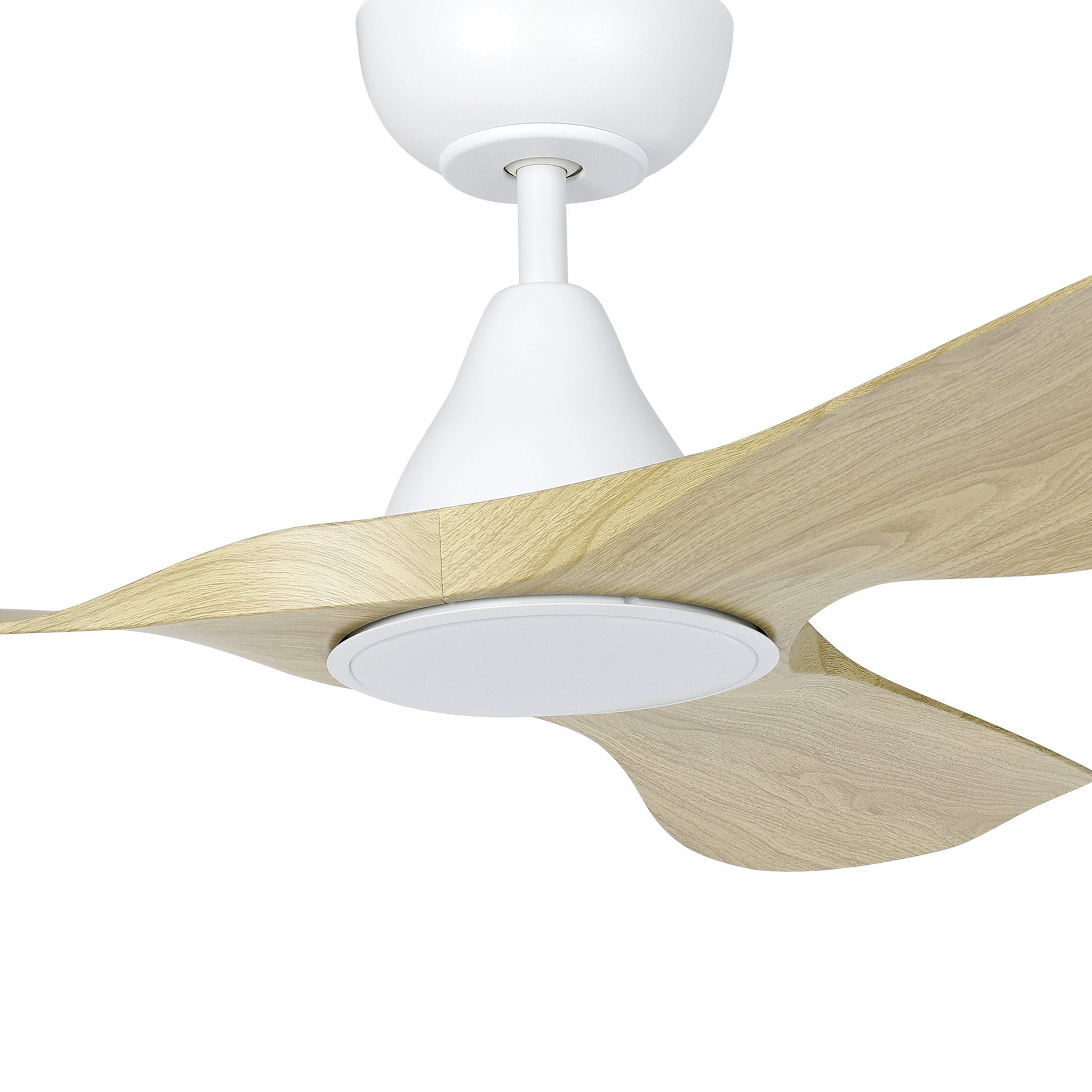 Surf 40"/1020mm 3 Blade White and Oak with LED Light DC Motor ABS Ceiling Fan