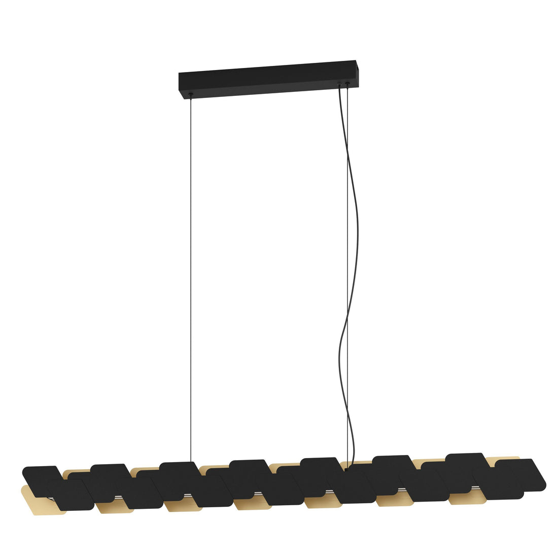 Altagracia Linear 44w LED Warm White Black and Gold Contemporary Pendant