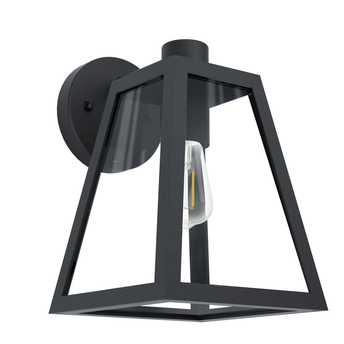 Mirandola Black Modern Box Outdoor Coach Light