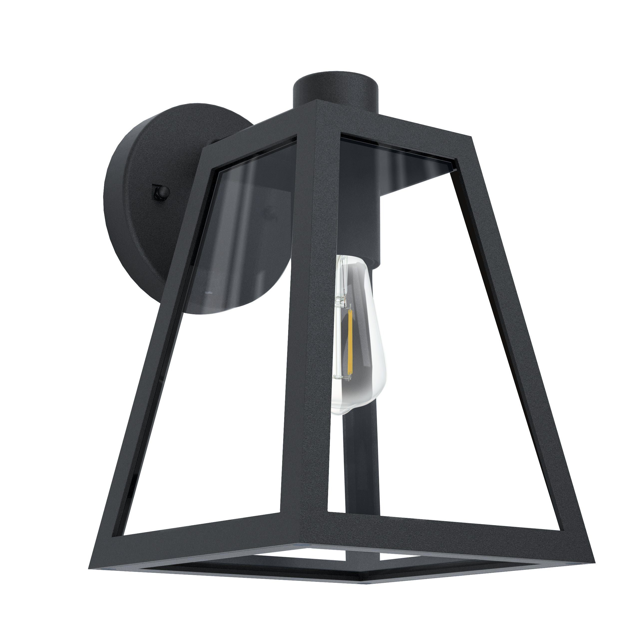 Mirandola Black Modern Box Outdoor Coach Light