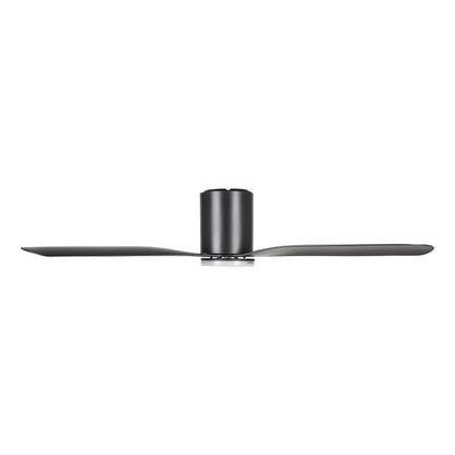 Iluka 52&quot;/1320mm Black with LED Light DC Low Profile Flush Ceiling Fan