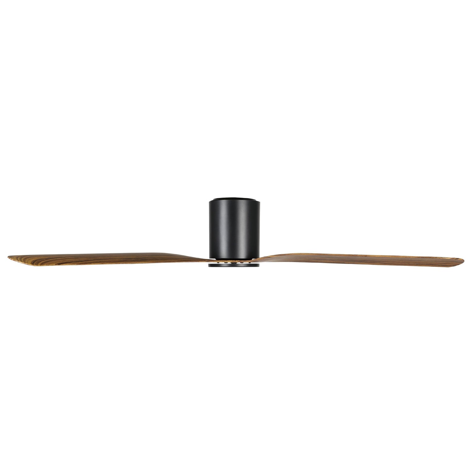 Iluka 60&quot;/1520mm Black and Rustic Timber DC Low Profile Flush Ceiling Fan