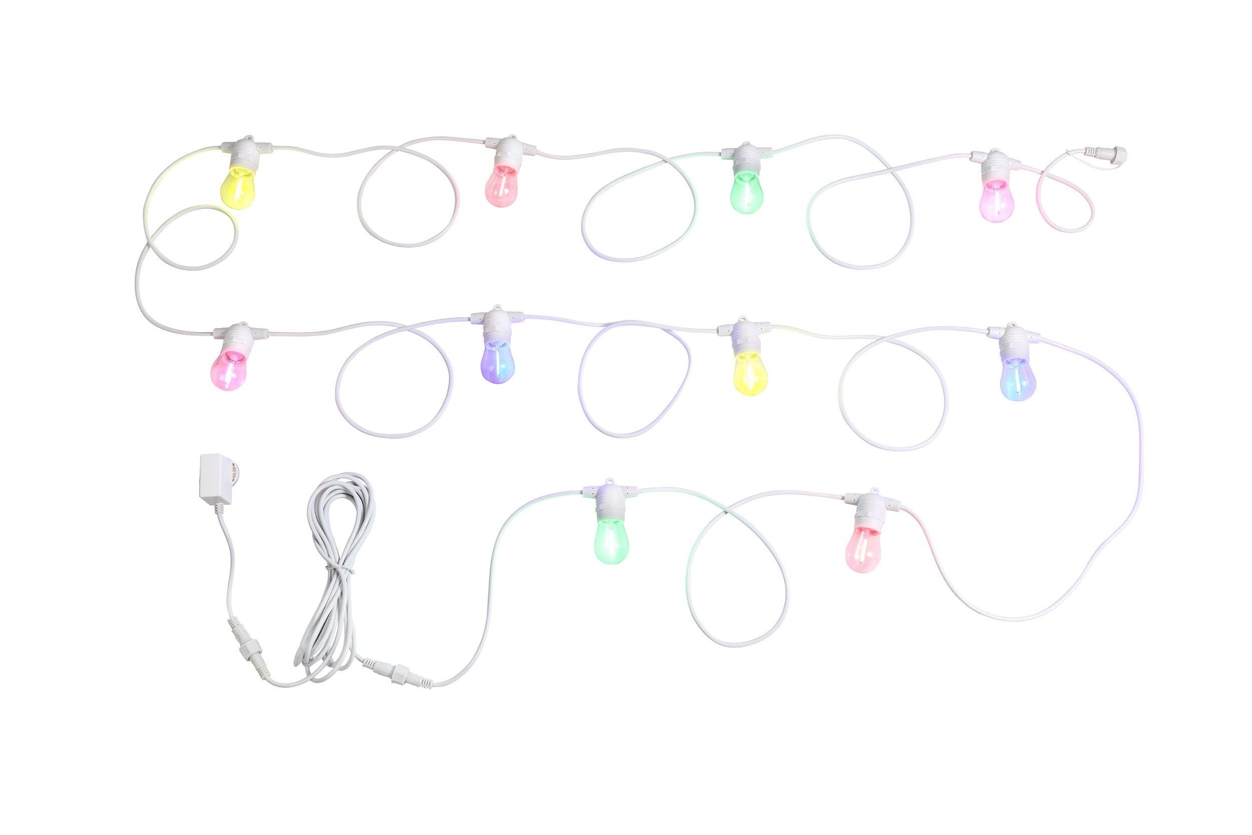 Festoon White with 10-Light Multi-Colour Kit