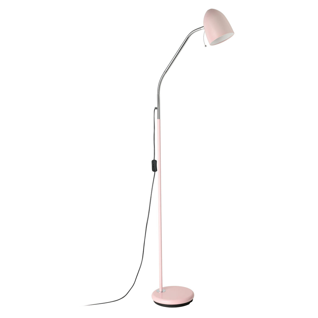 Lara 1 Light Floor Lamp Pastel Pink Modern Task Lamp
