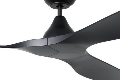 Surf 72"/1829mm 3 Blade Black DC Motor ABS Ceiling Fan
