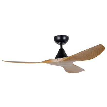 Surf 48&quot;/1220mm 3 Blade Black and Burmese Teak DC Motor ABS Ceiling Fan