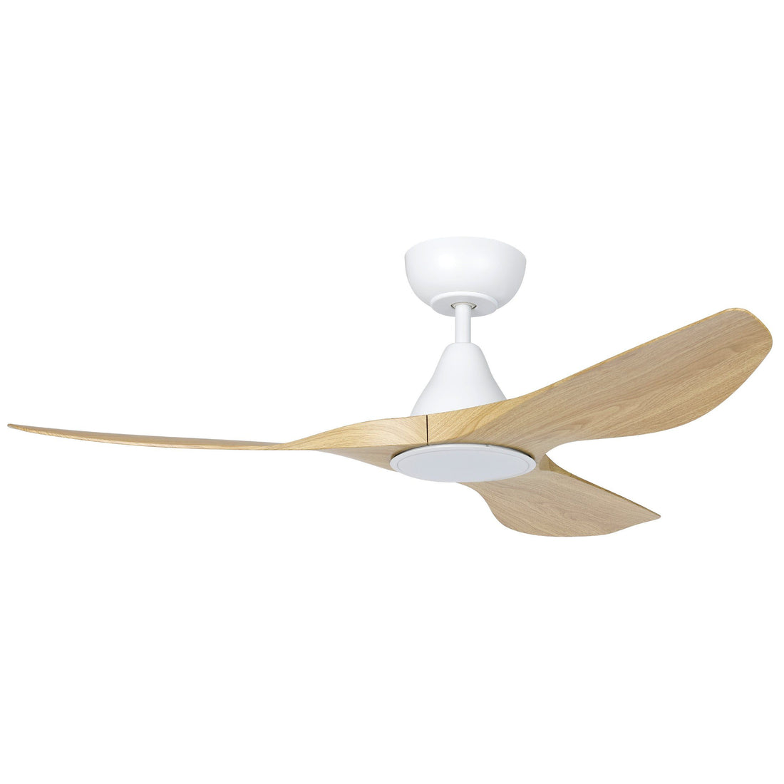 Surf 48&quot;/1220mm 3 Blade White and Oak with LED Light DC Motor ABS Ceiling Fan