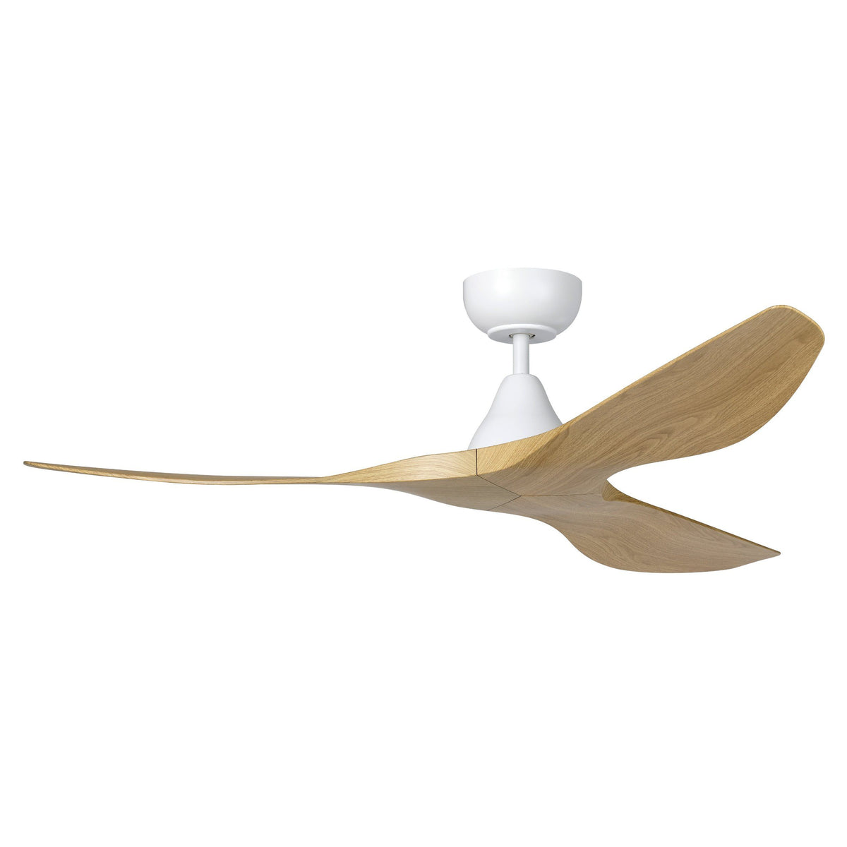 Surf 52"/1320mm 3 Blade White and Oak DC Motor ABS Ceiling Fan