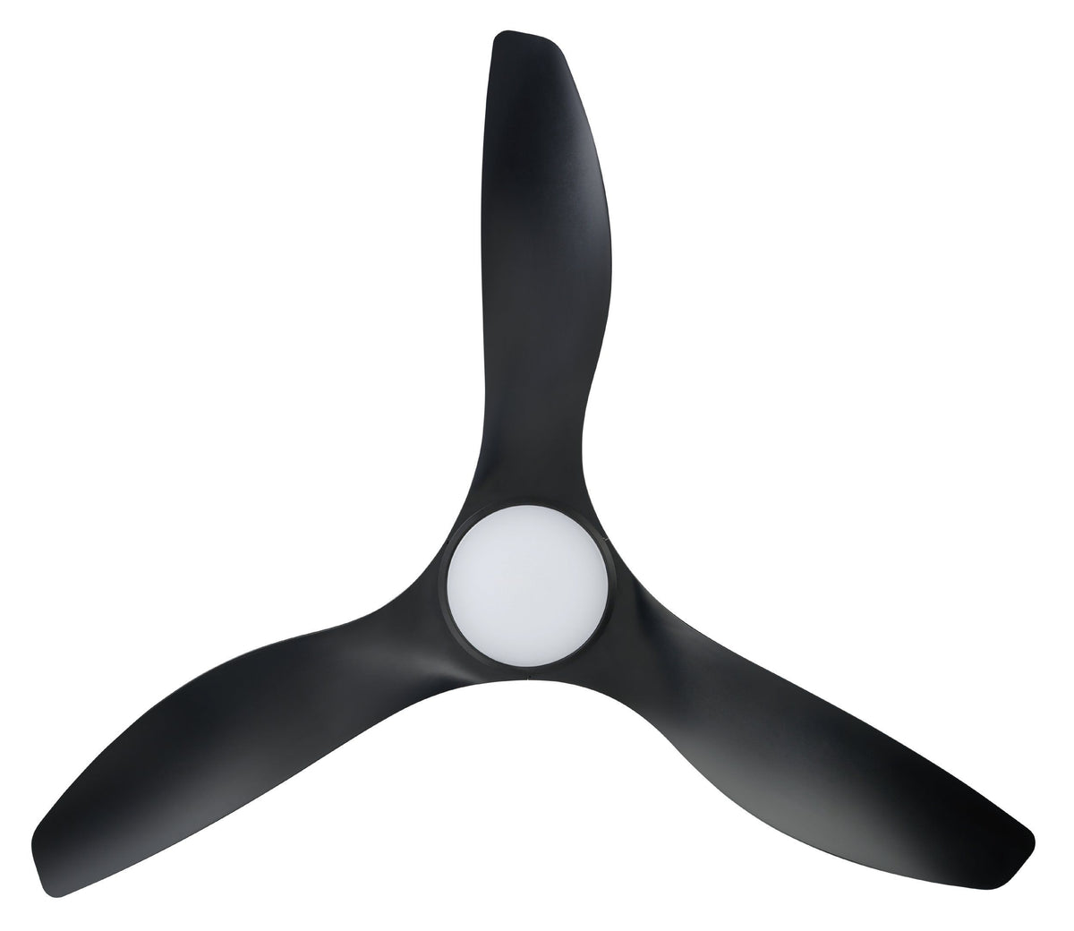 Surf 52"/1320mm 3 Blade Black with LED Light DC Motor ABS Ceiling Fan