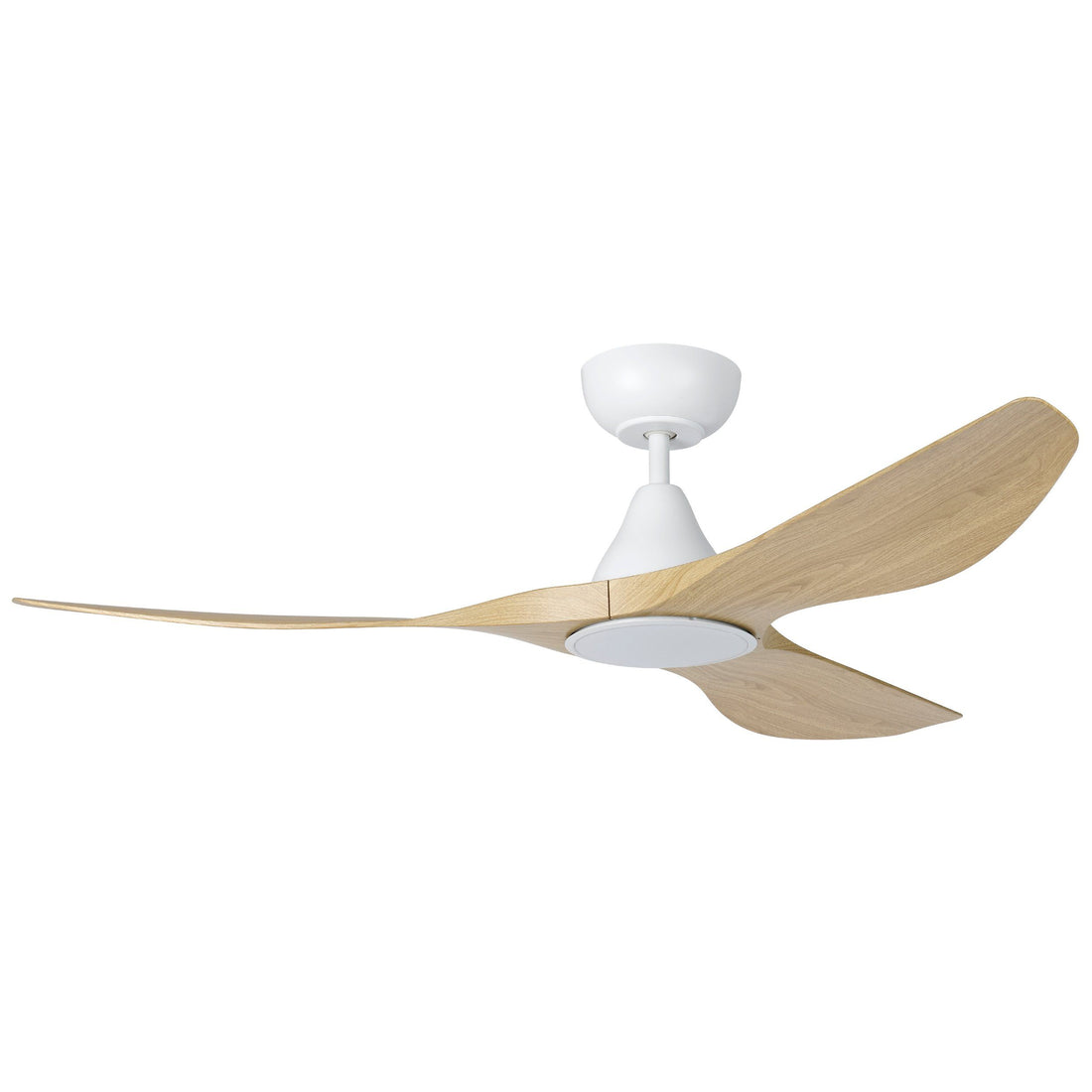 Surf 52&quot;/1320mm 3 Blade White and Oak with LED Light DC Motor ABS Ceiling Fan