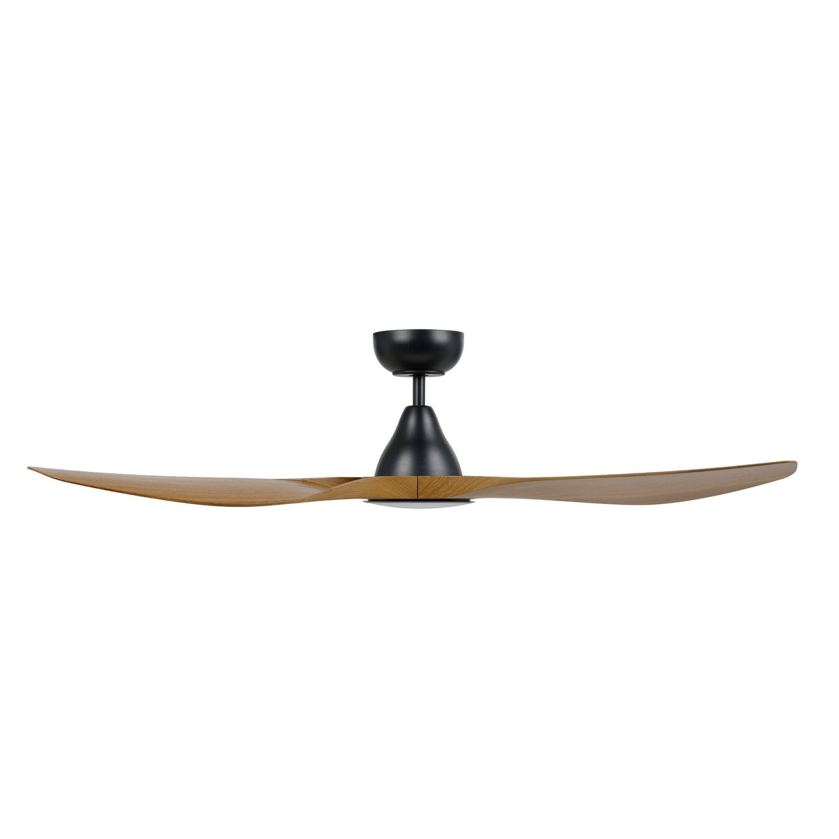 Surf 52"/1320mm 3 Blade Black and Burmese Teak with LED Light DC Motor ABS Ceiling Fan
