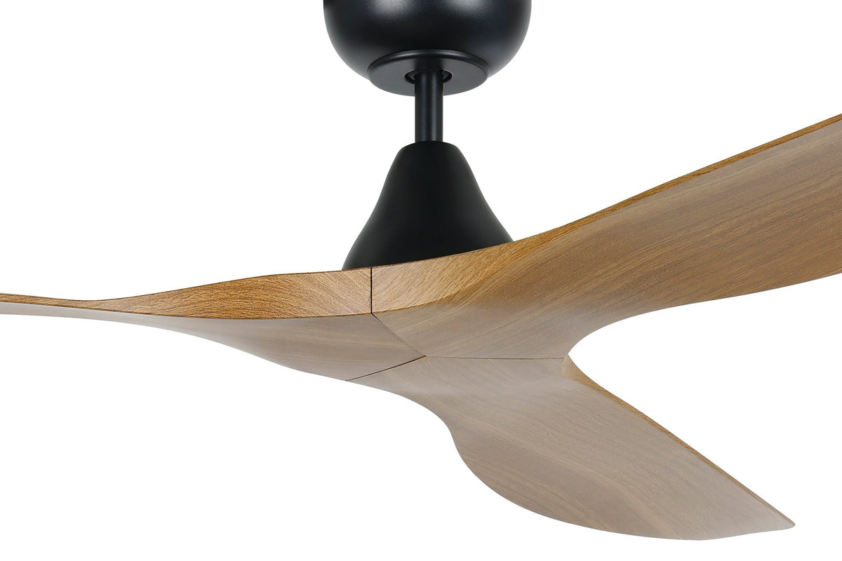 Surf 60"/1520mm 3 Blade Black and Burmese Teak DC Motor ABS Ceiling Fan