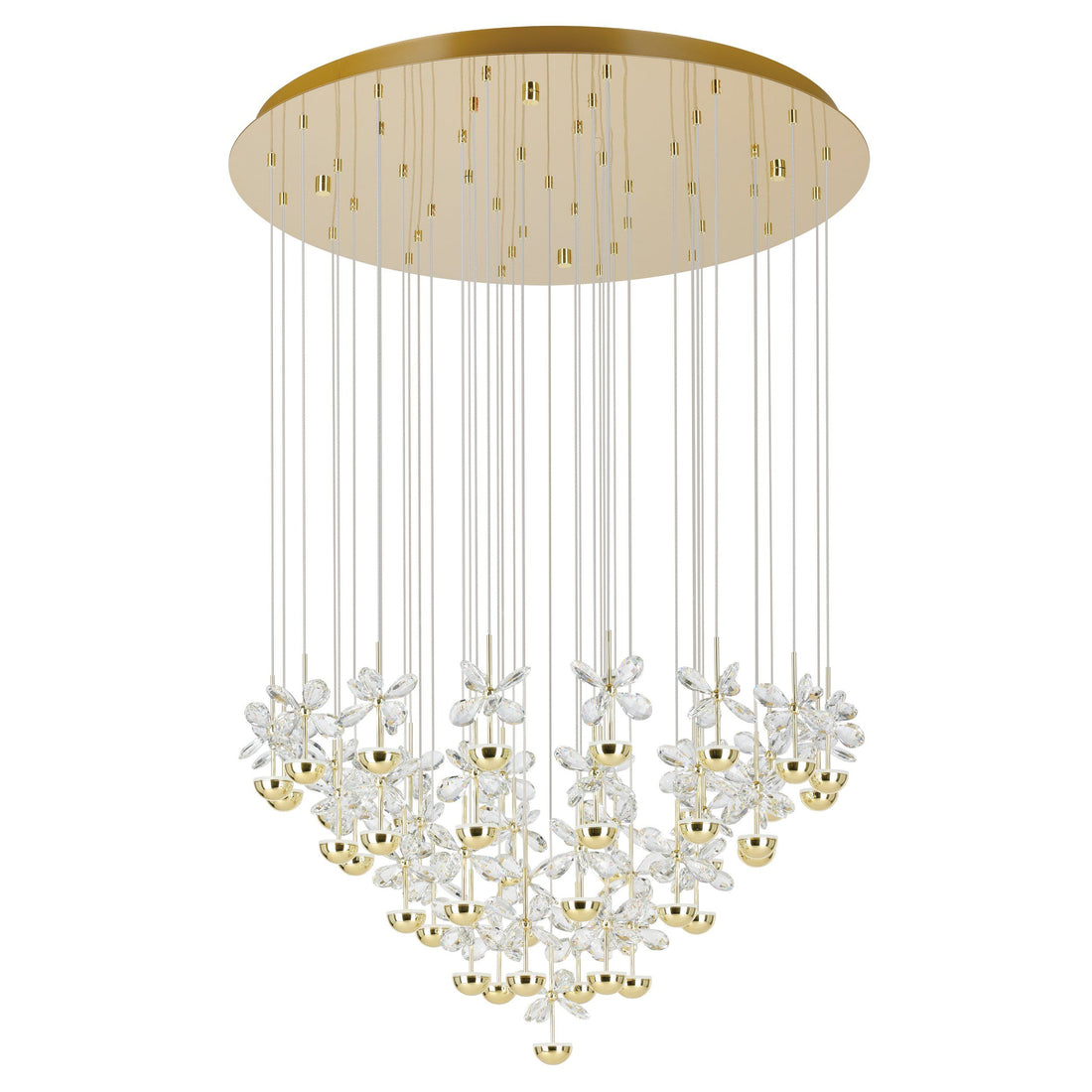 Pianopoli 43 Light Brass Crystal Butterfly Pendant