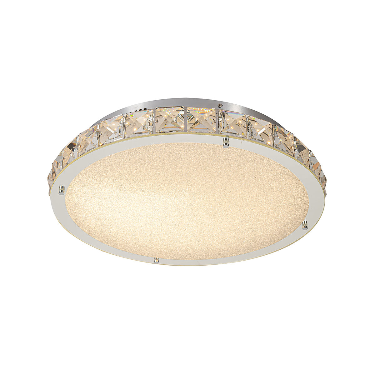 Sparkle 24wt Round Crystal Frame Tri-Colour LED Ceiling Light