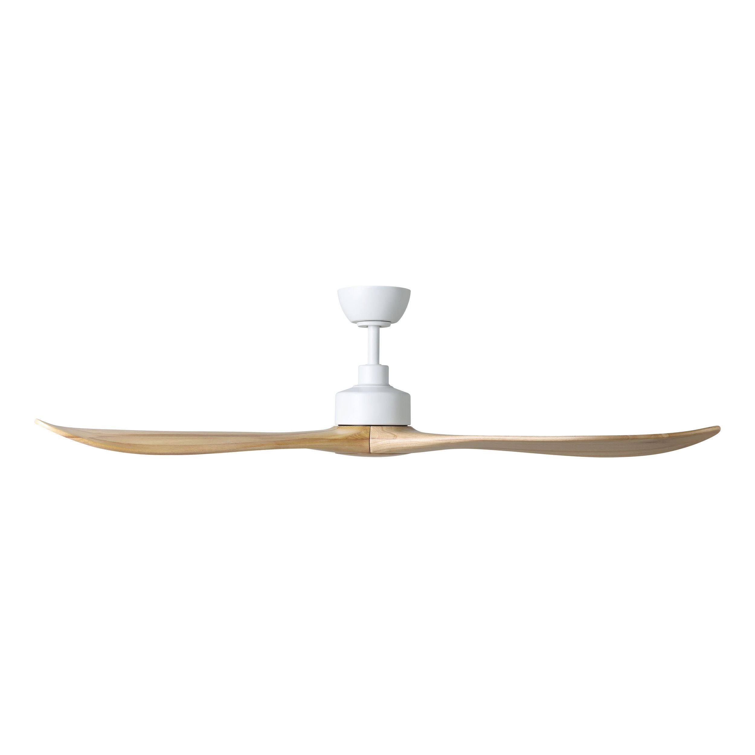 Currumbin White with Natural Timber 60&quot;/152cm DC Motor Ceiling Fan
