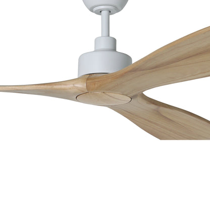 Currumbin White with Natural Timber 80&quot;/203cm DC Motor Ceiling Fan