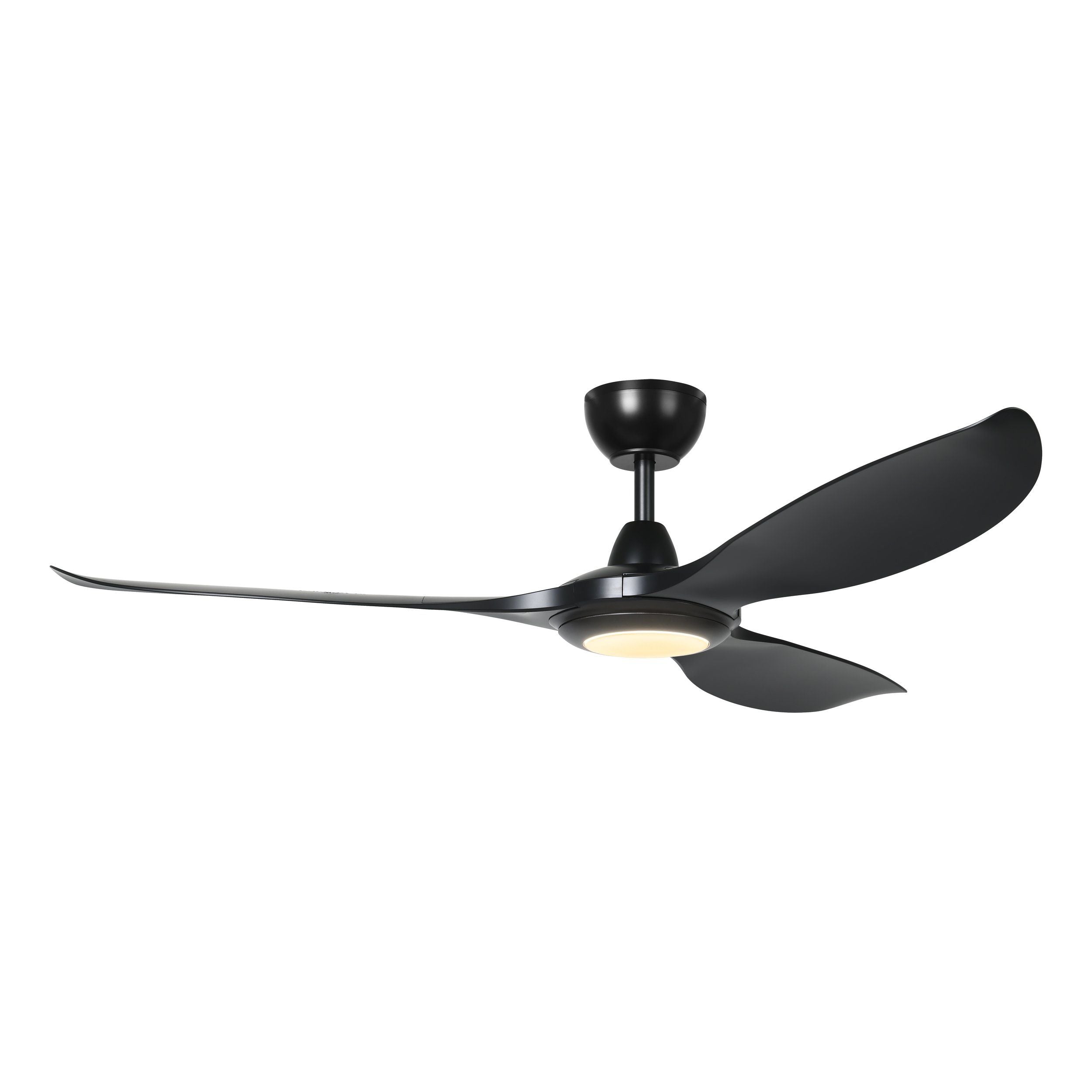 Kurrawa 60&quot;/152cm Black with LED Light IP55 DC Motor Ceiling Fan