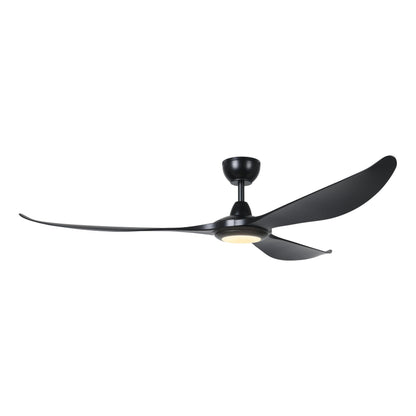 Kurrawa 72&quot;/183cm Black with LED Light IP55 DC Motor Ceiling Fan
