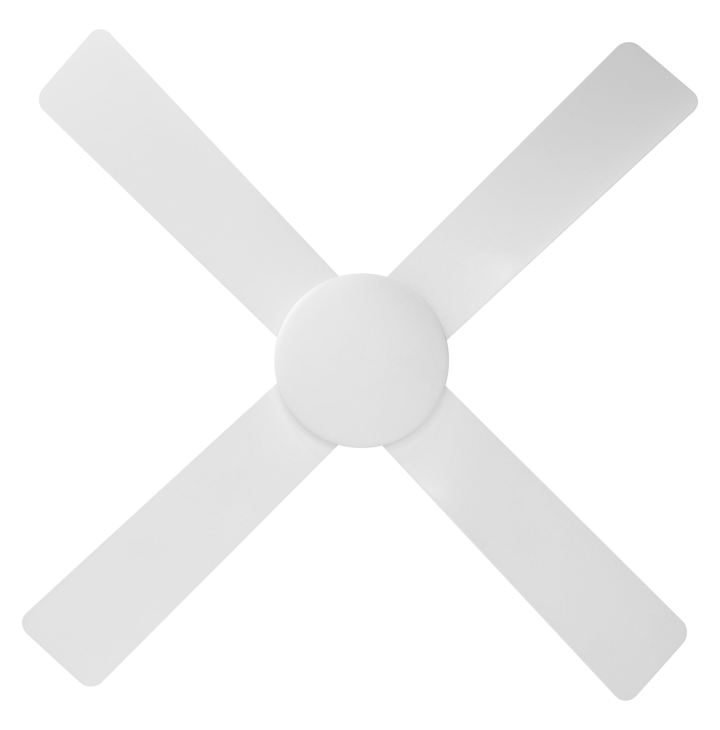 Aloha 52&quot;/1300mm 4 Blade White Smart Control DC Motor ABS Ceiling Fan
