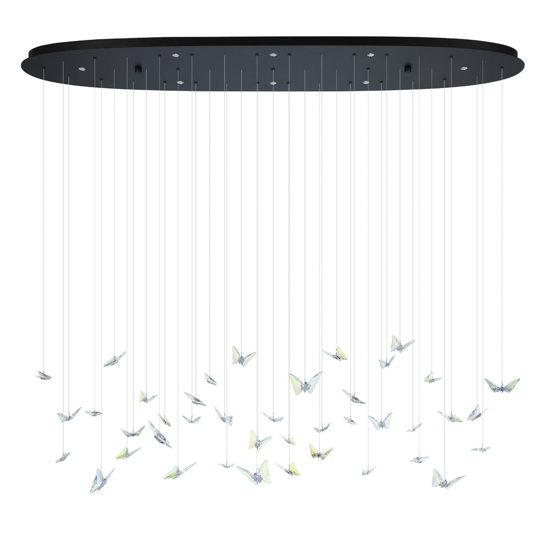 Adrados Black and Crystal Butterfly 1480mm Linear LED Contemporary Pendant