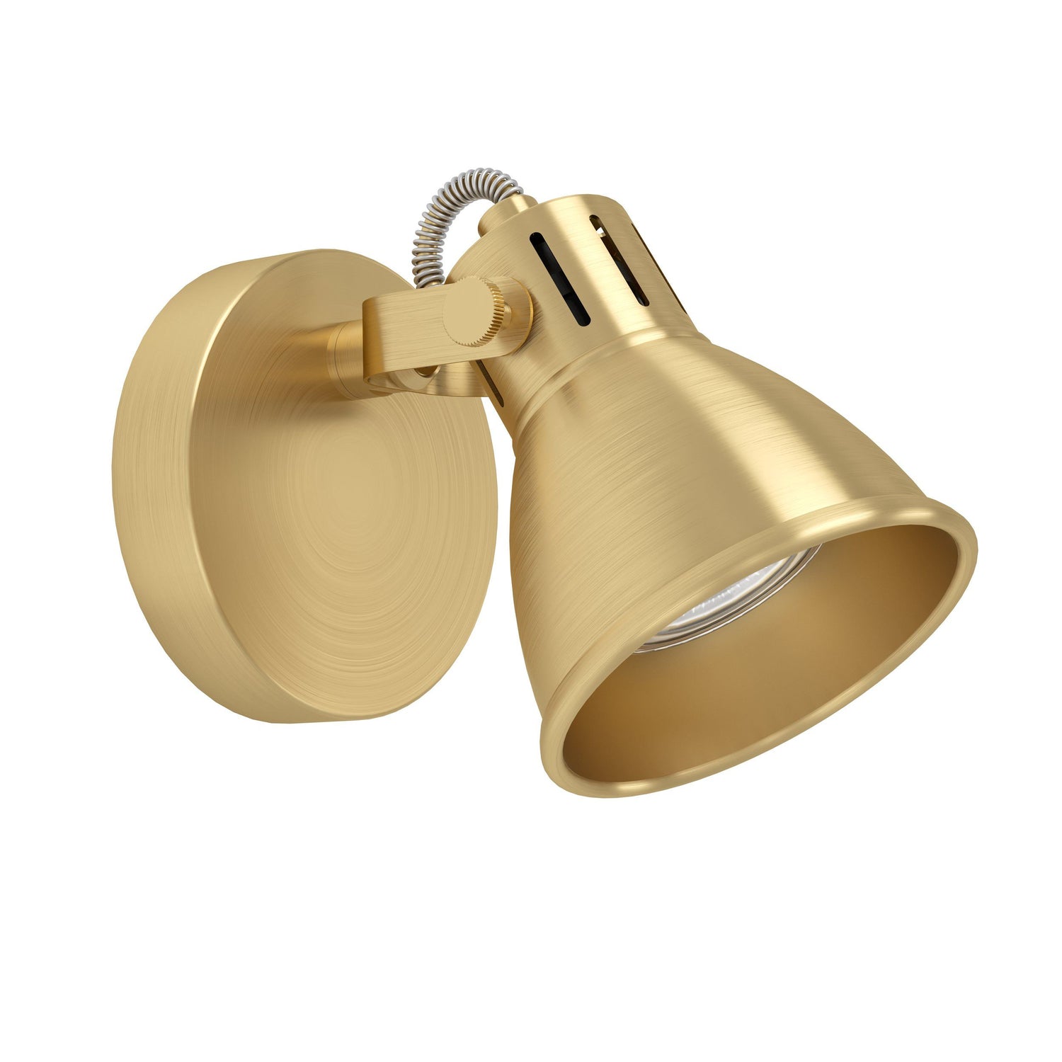 Seras Brushed Brass 1 Light Modern Industrial GU10 Spotlight