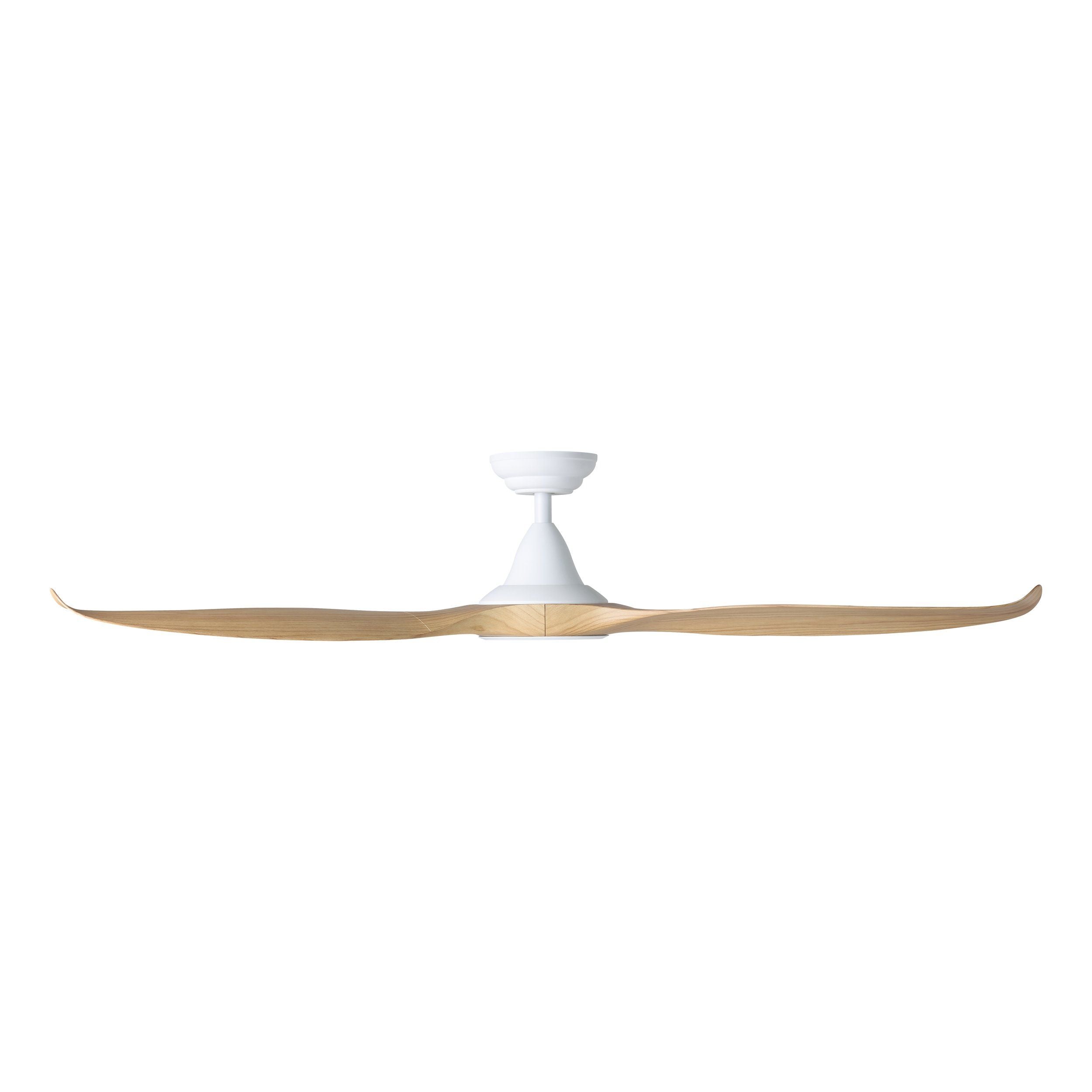 Noosa 60&quot;/152cm Blackbutt and White with LED Light DC Motor Ceiling Fan