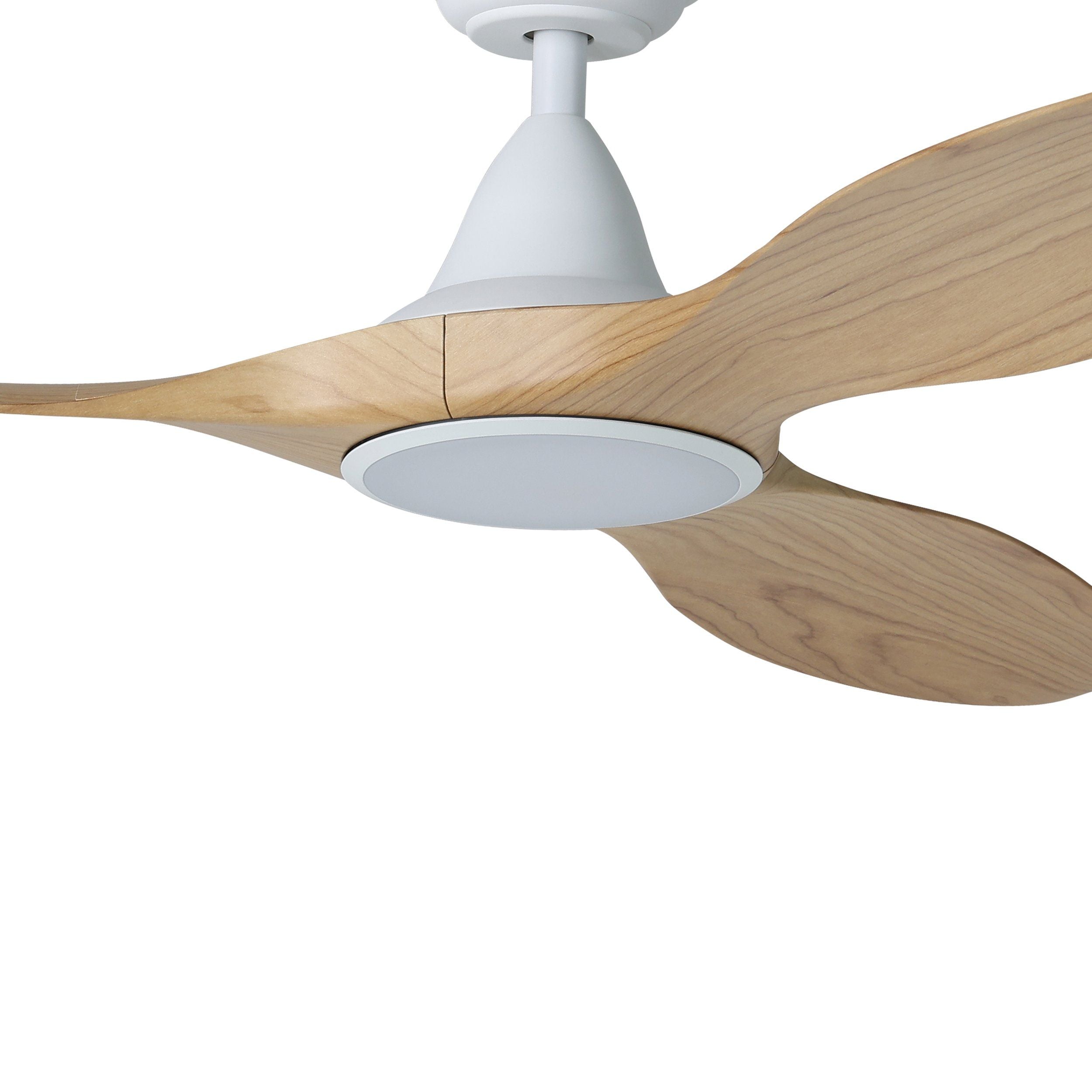 Noosa 60&quot;/152cm Blackbutt and White with LED Light DC Motor Ceiling Fan