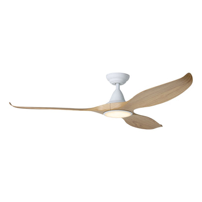 Noosa 60&quot;/152cm Blackbutt and White with LED Light DC Motor Ceiling Fan