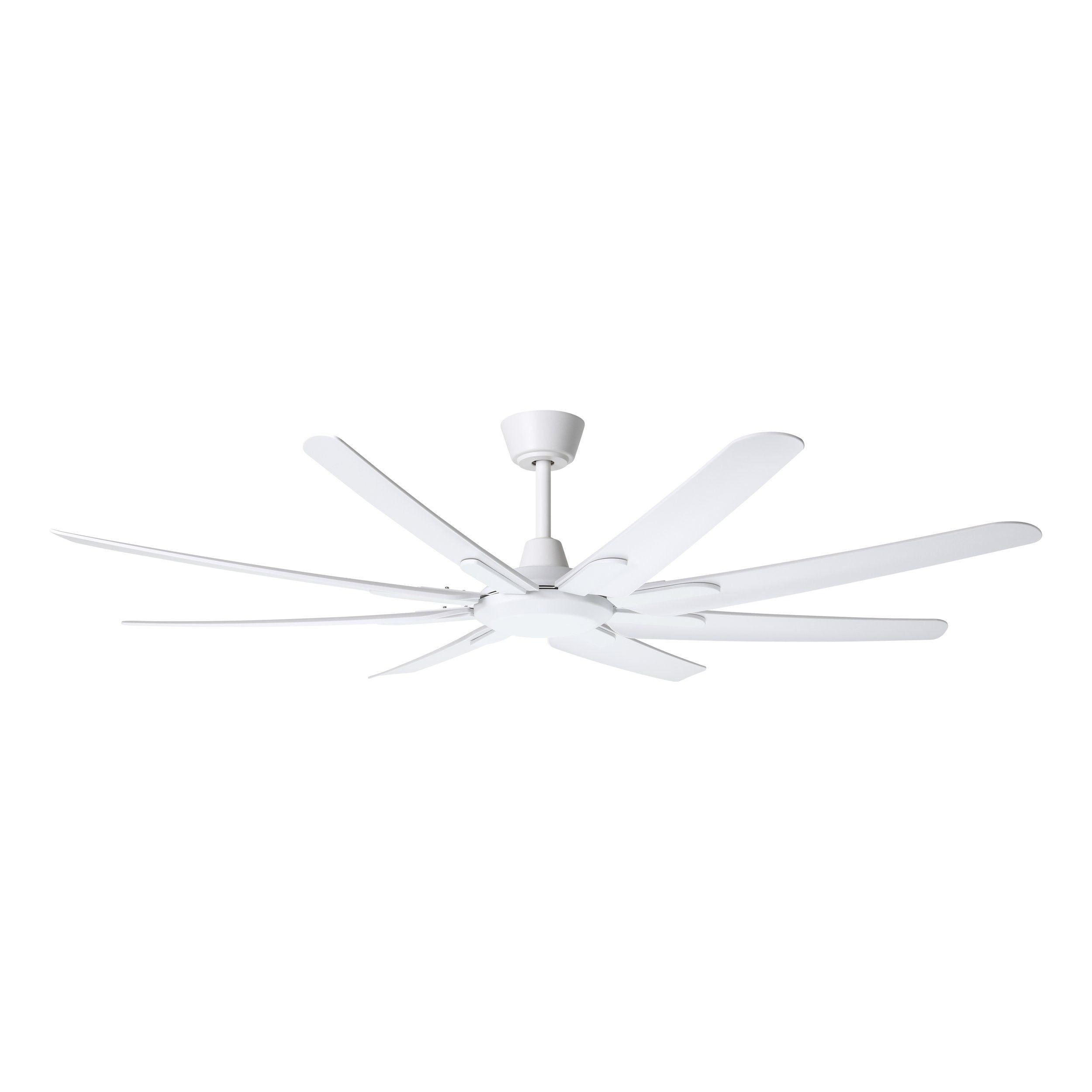 Santorini 66"/1670mm 8 Blade White DC Motor ABS Ceiling Fan