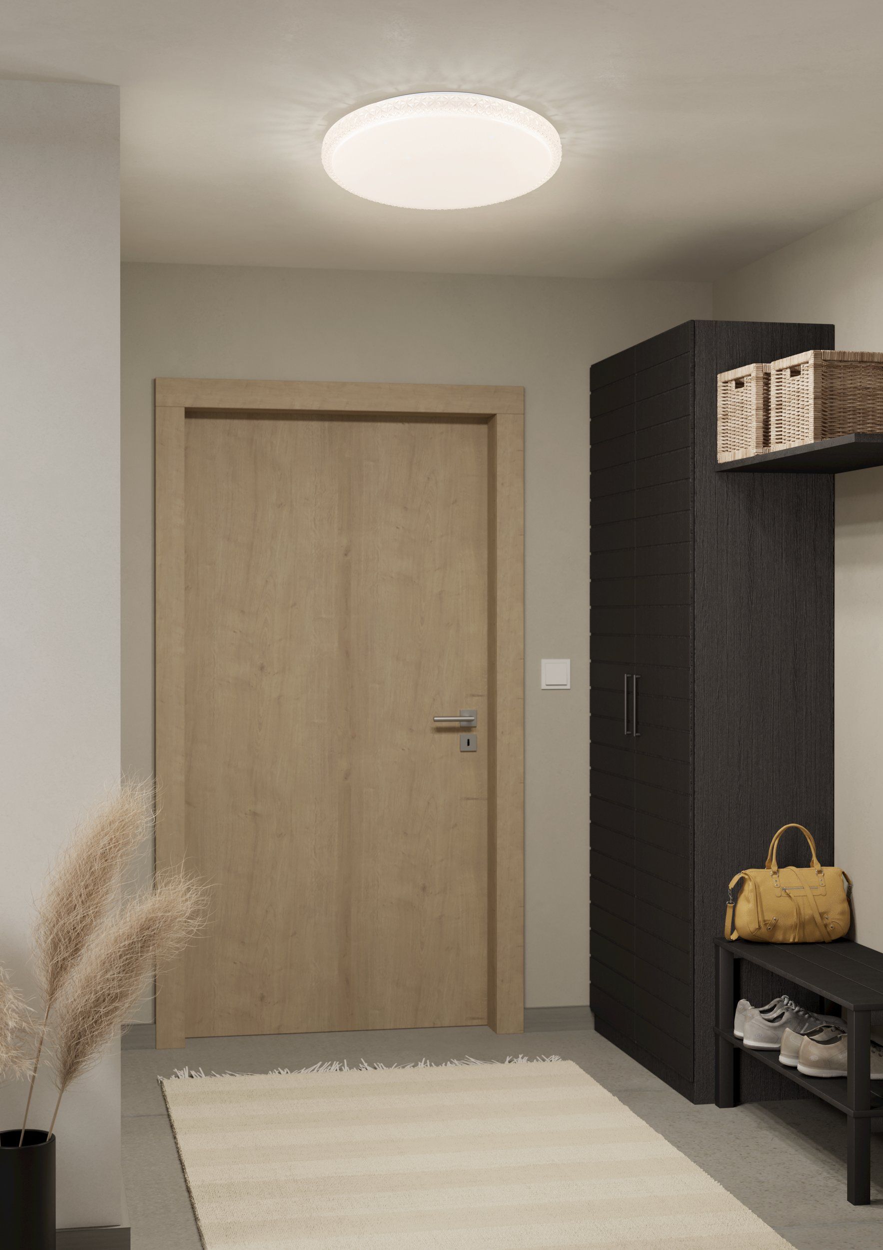 Delilah 36w Crystal-Look LED Tri-Colour Oyster