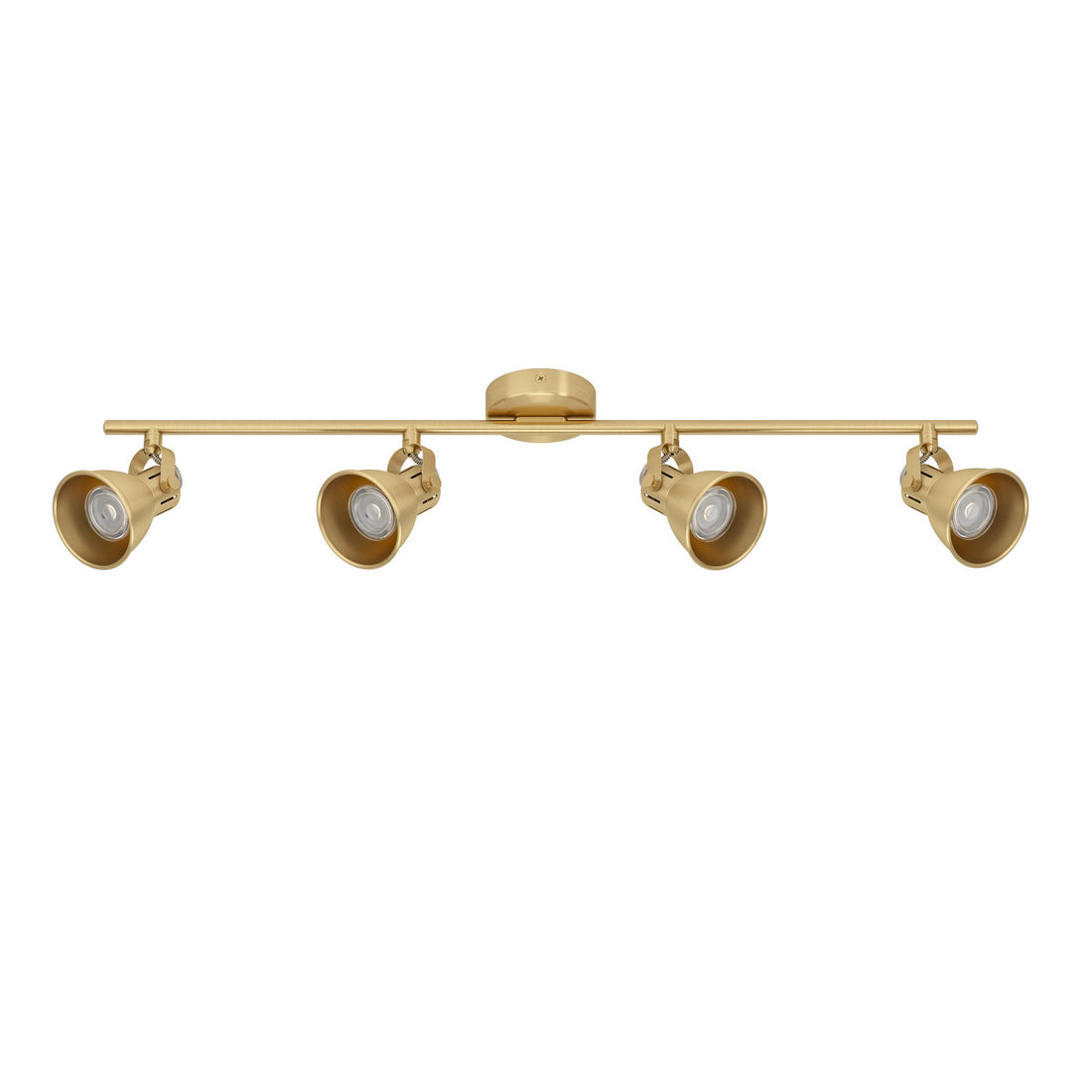 Seras Brushed Brass 4 Light Modern Industrial GU10 Spotlight
