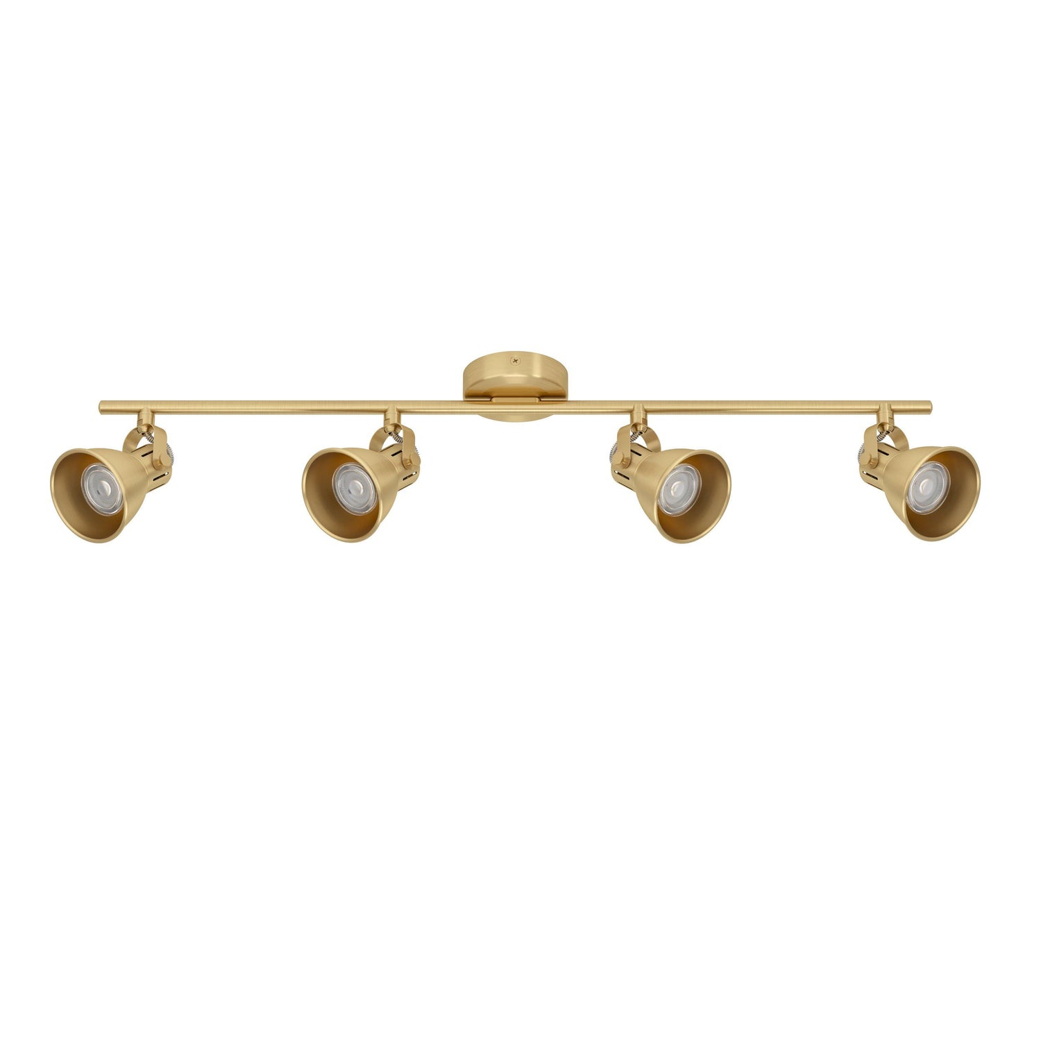 Seras Brushed Brass 4 Light Modern Industrial GU10 Spotlight