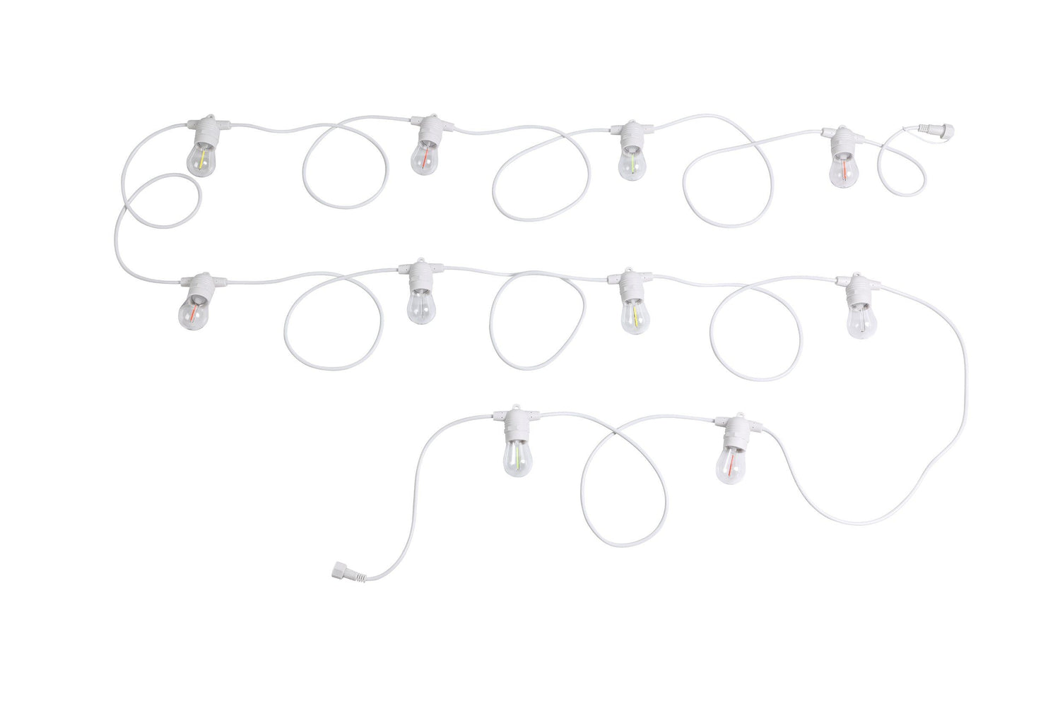 Festoon Extension White with 10-Light Multi-Colour