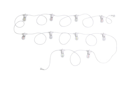 Festoon Extension White with 10-Light Multi-Colour