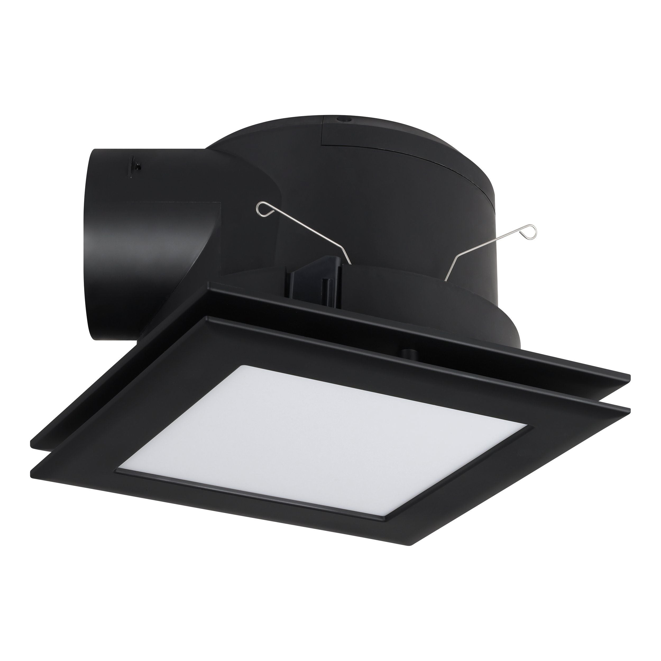 Samba Black Square Tri-Colour LED Bathroom Exhaust Fan