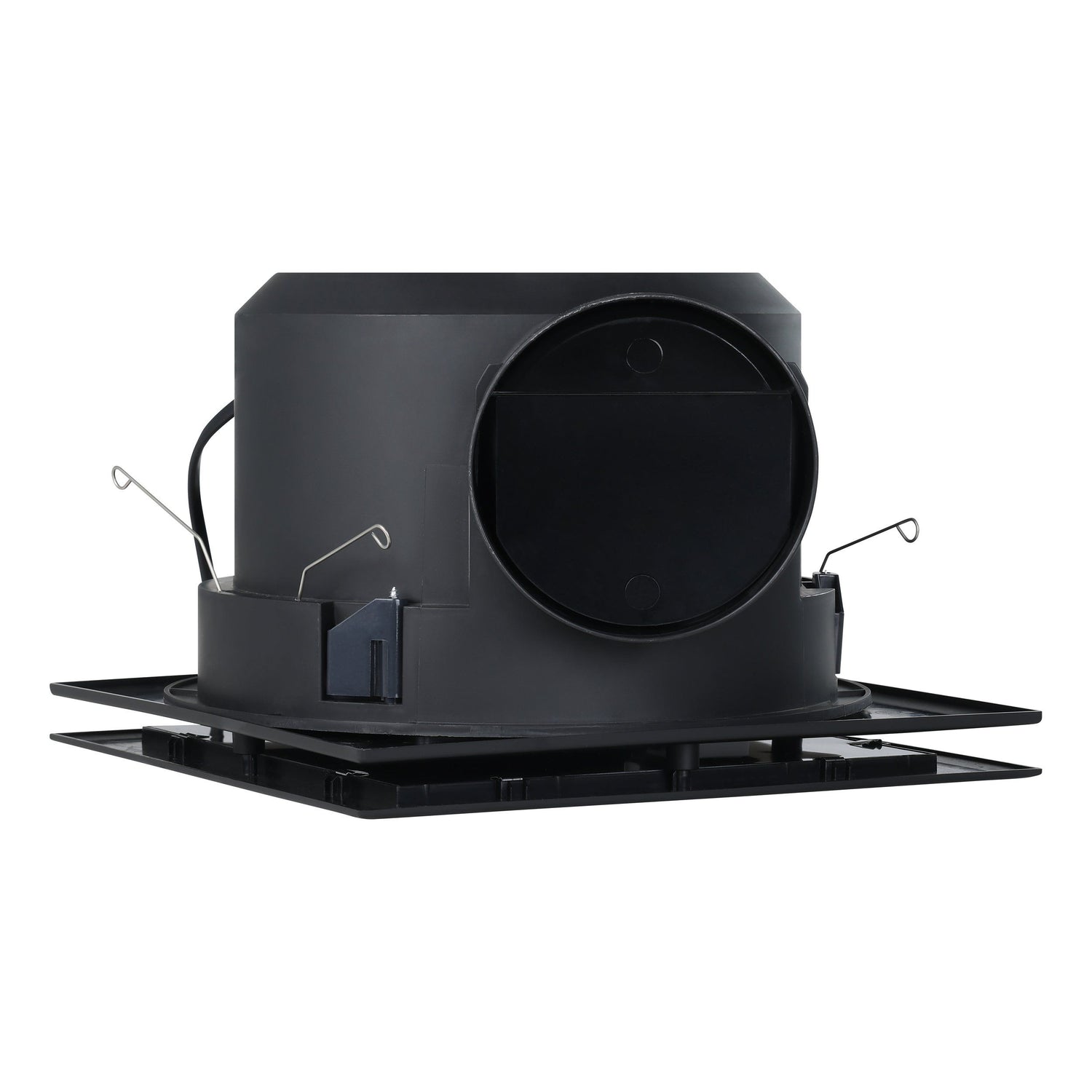 Samba Black Square Tri-Colour LED Bathroom Exhaust Fan