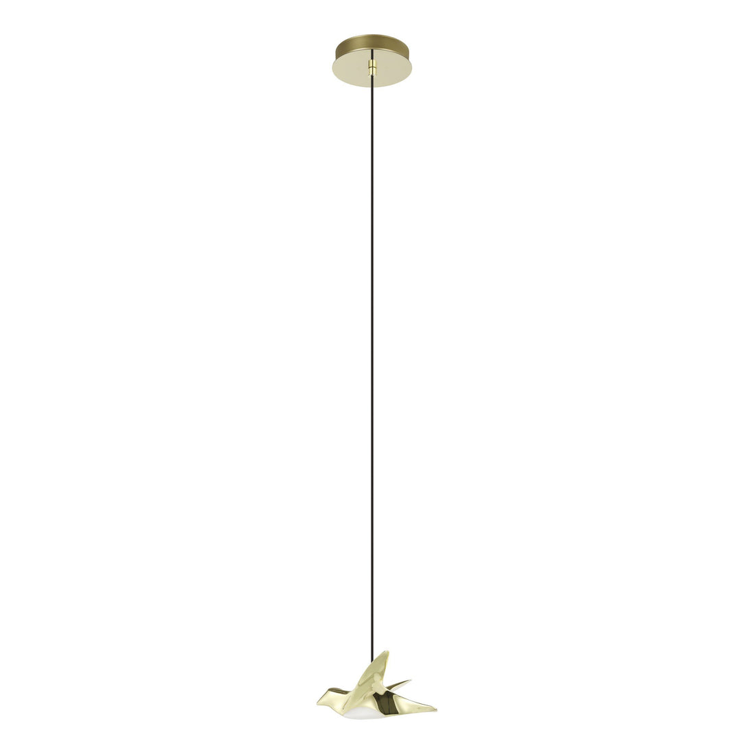 Paratebueno 1 Light Brass Bird Contemporary Feature Pendant
