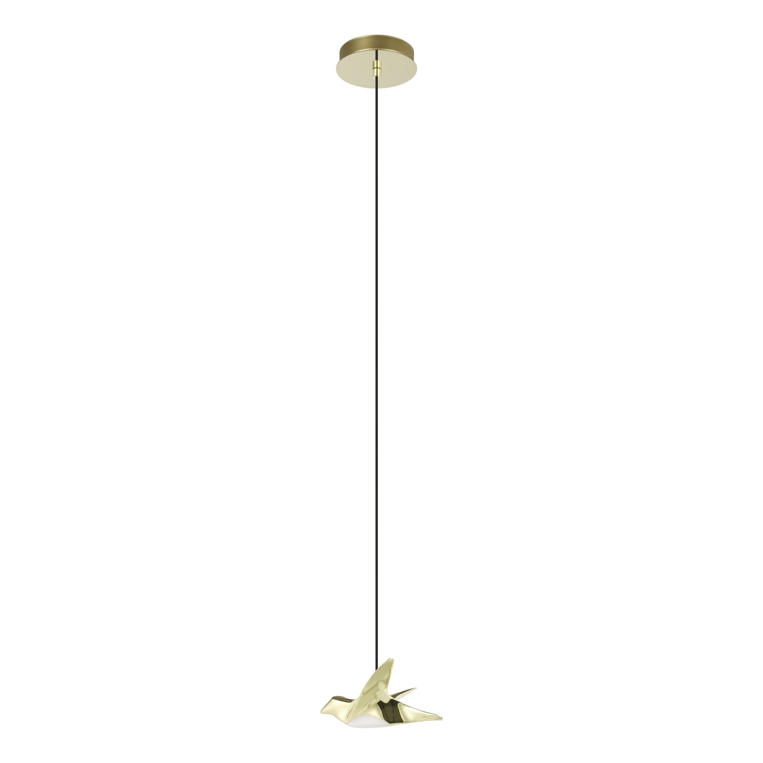 Paratebueno 1 Light Brass Bird Contemporary Feature Pendant