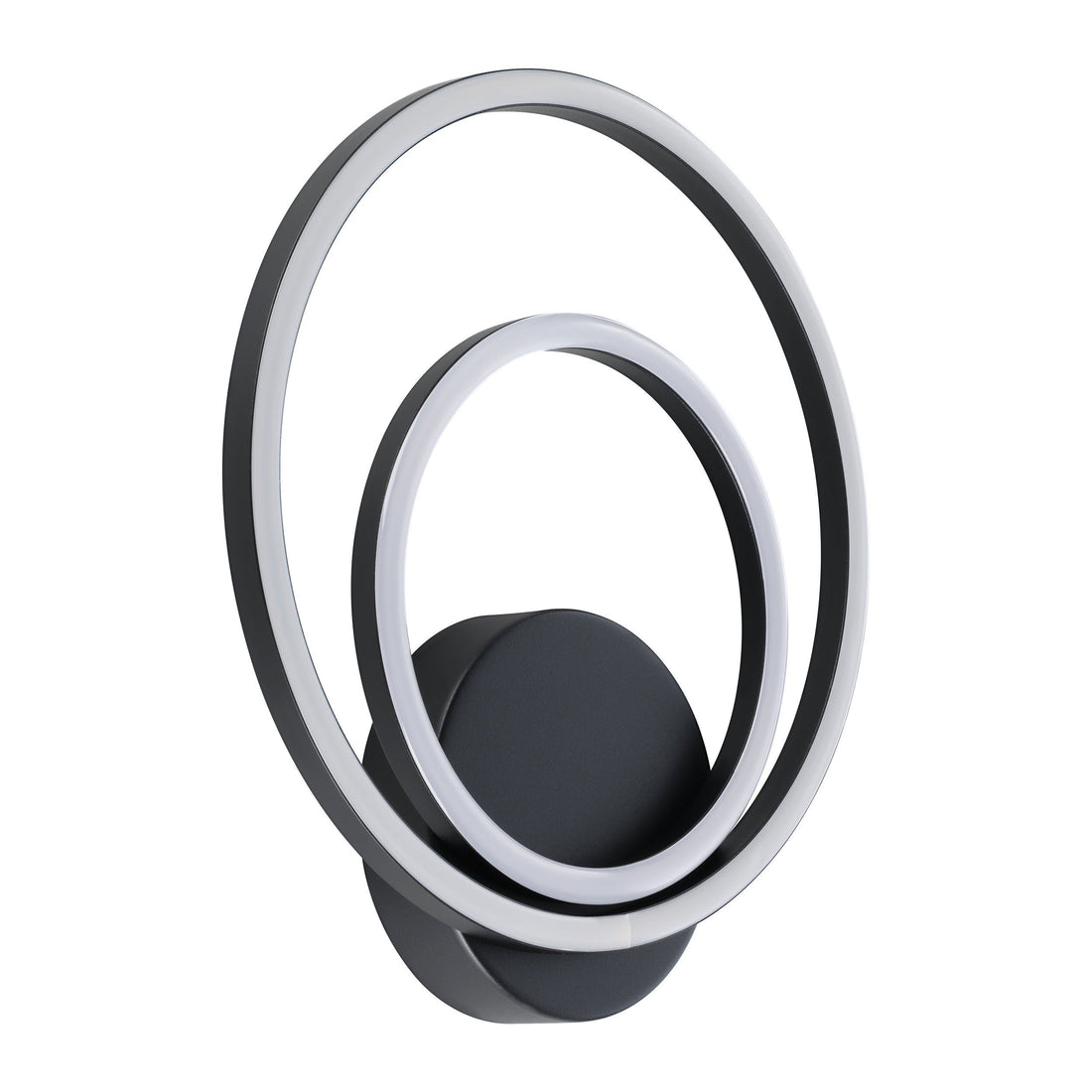 Lanacera Modern LED 3000k 3-Ring Black Wall Light