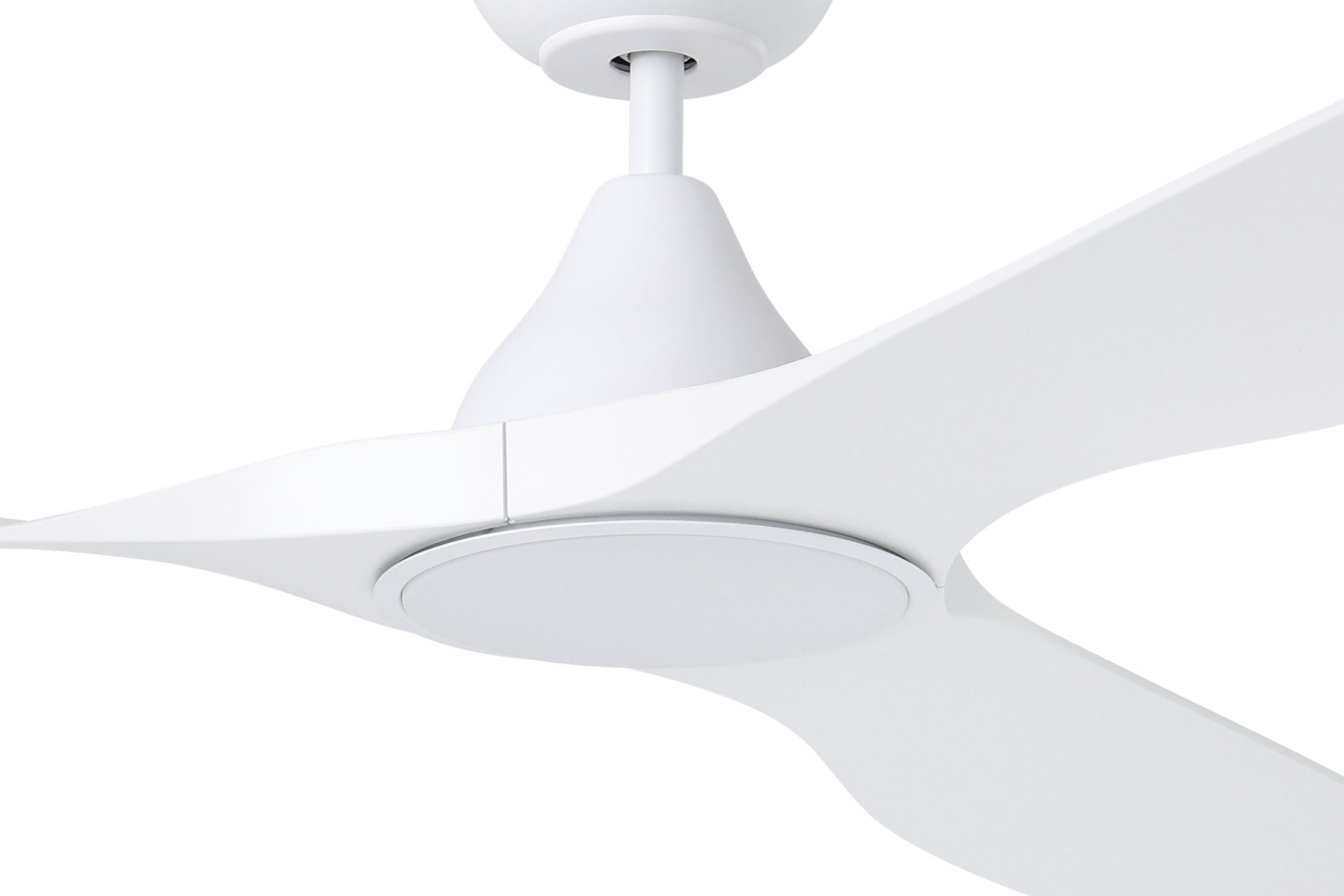 Surf 72"/1829mm 3 Blade White with LED DC Motor ABS Ceiling Fan