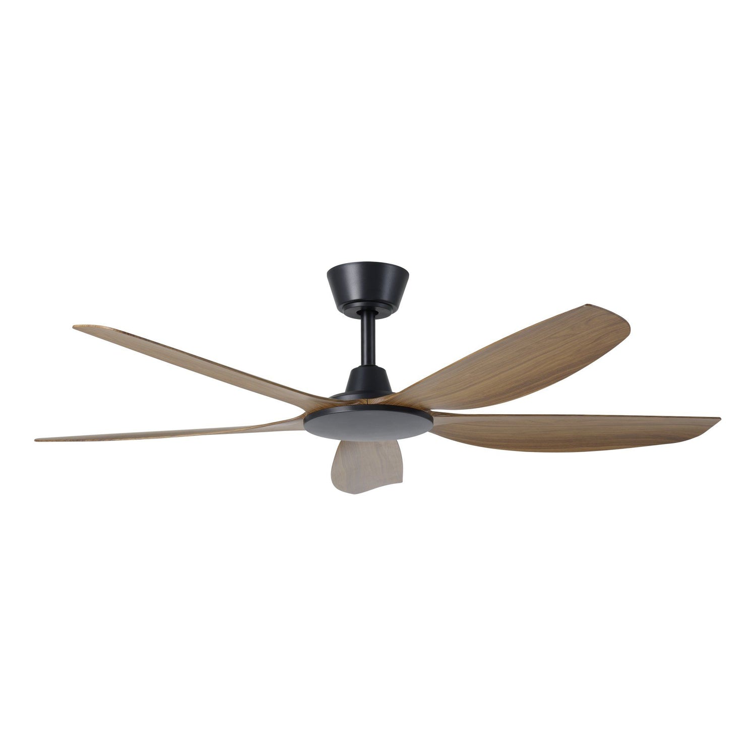 Miami 52"/1320mm 5 Blade Black with Teak DC Motor ABS Ceiling Fan