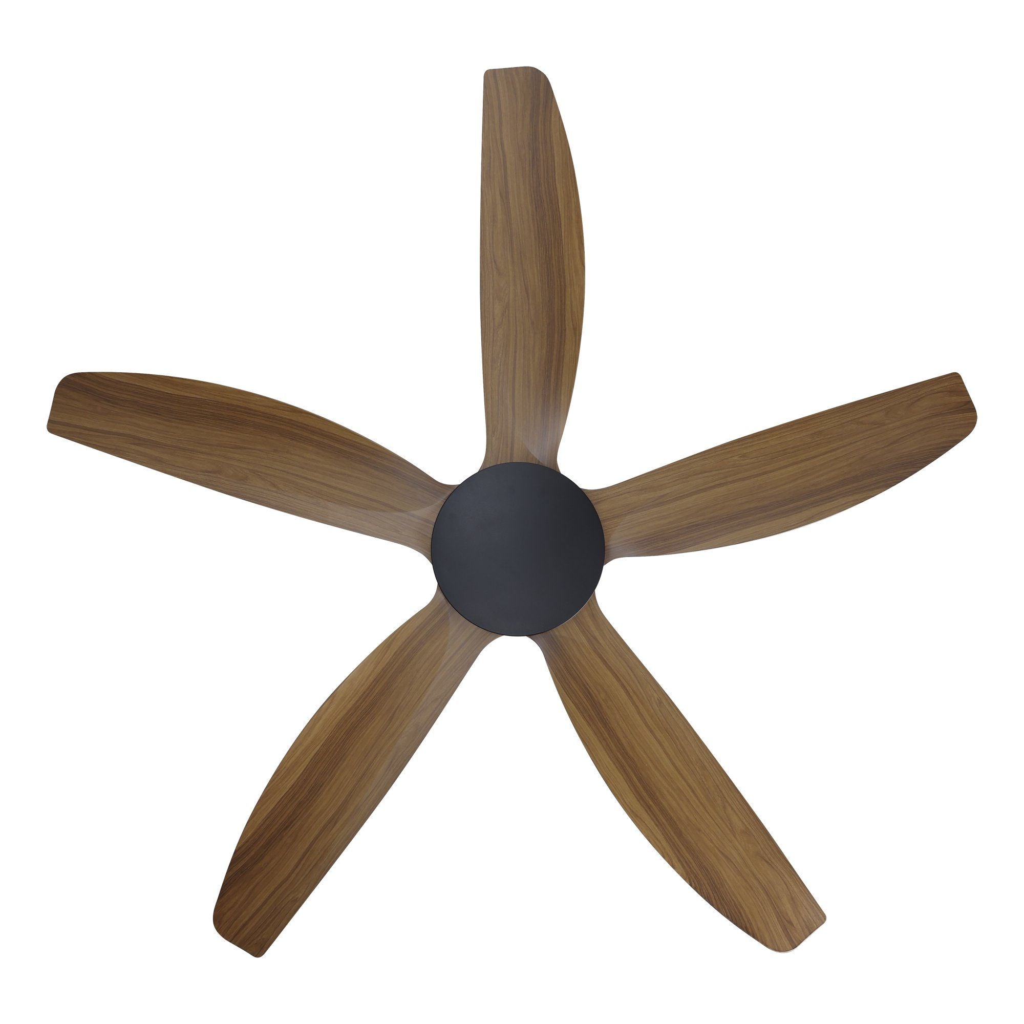 Miami 52"/1320mm 5 Blade Black with Teak DC Motor ABS Ceiling Fan