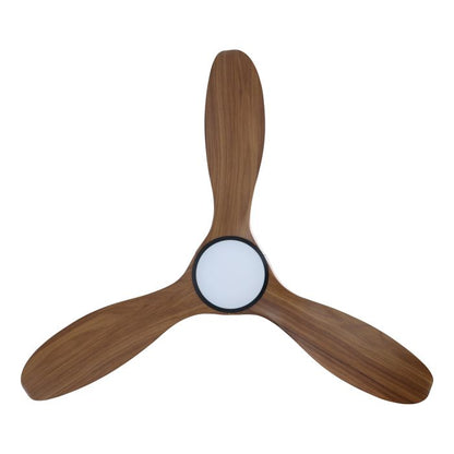 Noosa 52&quot;/132cm New Teak and Black with LED Light DC Motor Ceiling Fan