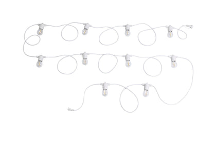 Festoon Extension White with 10-Light Warm White