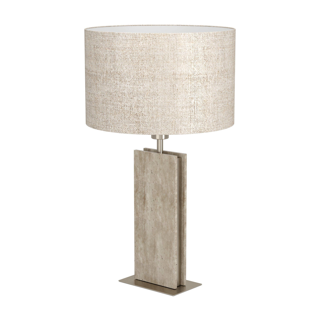 Belesar Linen and Stone Contemporary Table Lamp